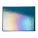 Aquamarine Blue Transparent, Thin-rolled, Iridescent, rainbow, 2 mm, Fusible, 17 x 20 in., Half Sheet - 001108-0051-F-HALF