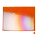 Orange Transparent, Thin-rolled, Iridescent, rainbow, 2 mm, Fusible, 17 x 20 in., Half Sheet - 001125-0051-F-HALF