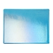 Turquoise Blue Transparent, Thin-rolled, Iridescent, rainbow, 2 mm, Fusible, 17 x 20 in., Half Sheet - 001116-0051-F-HALF